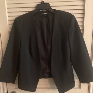 Express black cropped blazer